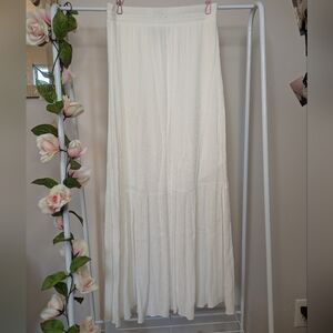 See You Monday Cream A-Line Skirt